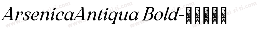 ArsenicaAntiqua Bold字体转换